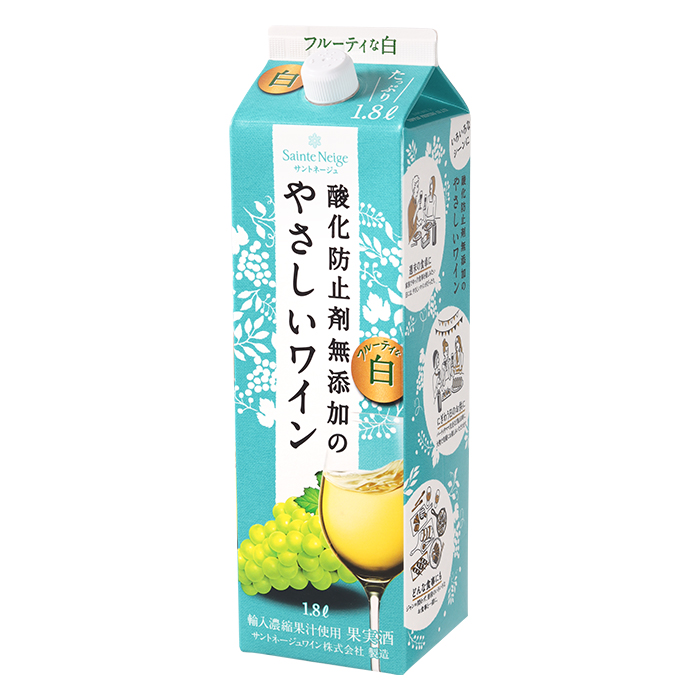 酸化防止剤無添加のやさしいワイン　白　紙パック